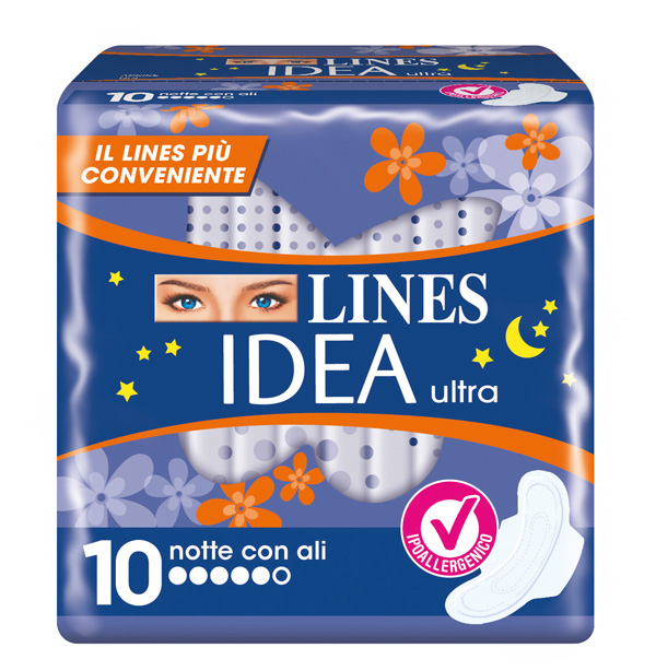 IDEA ULTRA ASSORBENTE NOTTE CON ALI 10 PEZZI - Farmacia Dott. Pasquale Russo