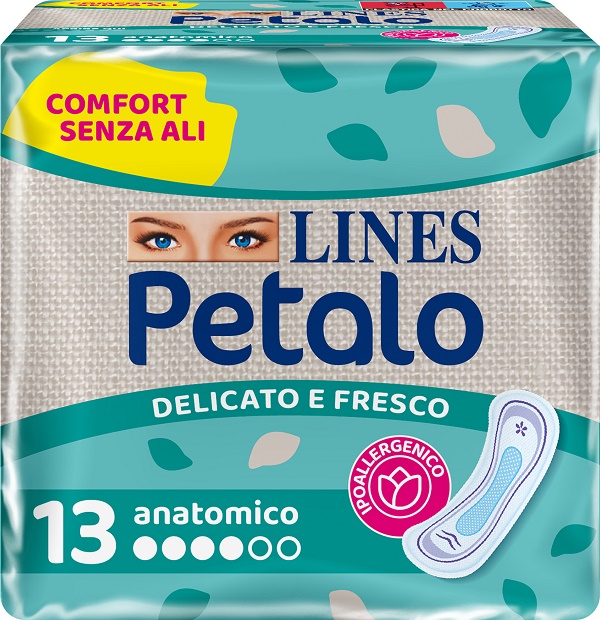 LINES PETALO BLU ASSORBENTE ANATOMICO 13 PEZZI - Farmacia Dott. Pasquale Russo