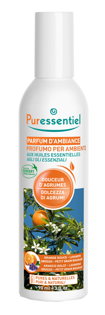 PURESSENTIEL PROFUMO AMBIENTE DOLCEZZA AGRUMI ECOCERT 90 ML - Farmacia Dott. Pasquale Russo