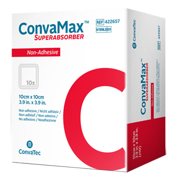 MEDICAZIONE AVANZATA CONVAMAX SUPERABSORBER NON-ADHESIVE 10 X 10 CM 10 PEZZI - Farmacia Dott. Pasquale Russo