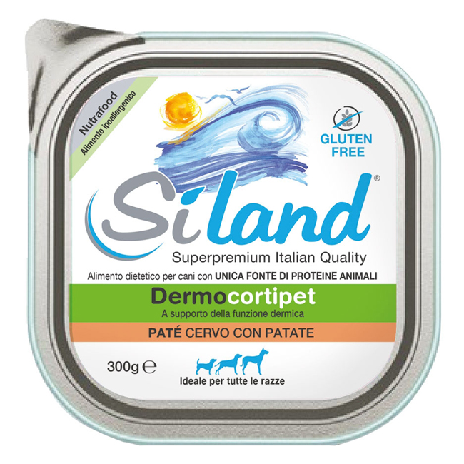 SILAND DERMOCORTIPET UMIDO CANE CERVO/PATATA 300 G - Farmacia Dott. Pasquale Russo
