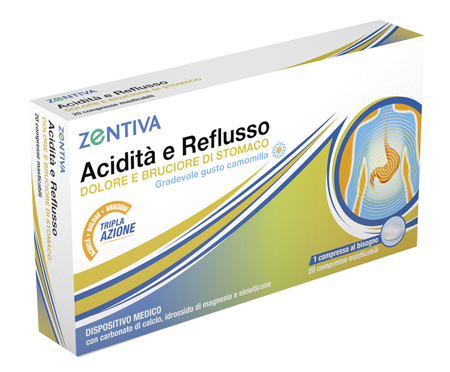 ZENTIVA ACIDITA' REFLUSSO 20 COMPRESSE MASTICABILI - Farmacia Dott. Pasquale Russo