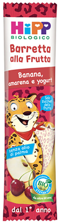 HIPP BIO BARRETTA ALLA FRUTTA BANANA/AMARENA/YOGURT 23 G - Farmacia Dott. Pasquale Russo