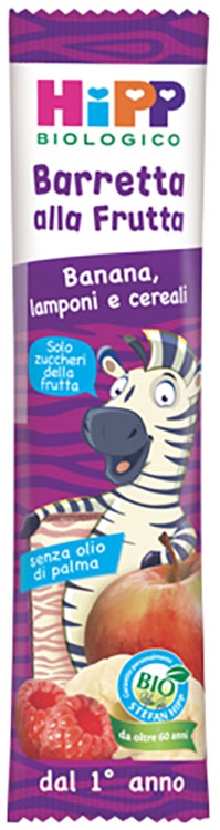 HIPP BIO BARRETTA ALLA FRUTTA BANANA/LAMPONI/CEREALI 23 G - Farmacia Dott. Pasquale Russo