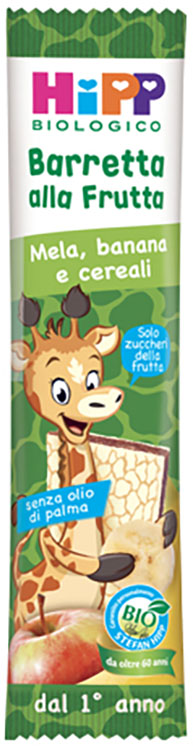 HIPP BIO BARRETTA ALLA FRUTTA MELA/BANANA/CEREALI 23 G - Farmacia Dott. Pasquale Russo