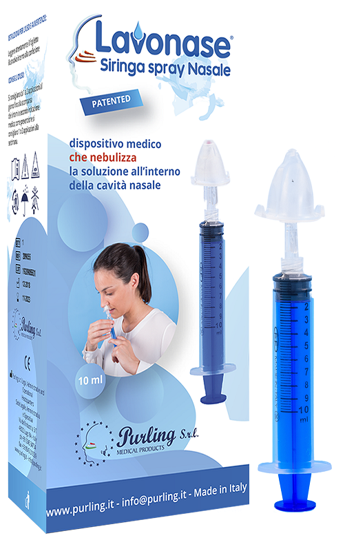 LAVONASE SIRINGA SPRAY NASALE NON STERILE 10 ML LUER-LOCK CON CAPPUCCIO + UGELLO NASALE CON RACCORDO LUER-LOCK + PERFORATORE CON VALVOLA NON RITORNO CON TAPPO - Farmacia Dott. Pasquale Russo