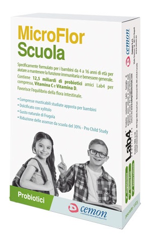 MICROFLOR SCUOLA 30 CAPSULE MASTICABILI - Farmacia Dott. Pasquale Russo