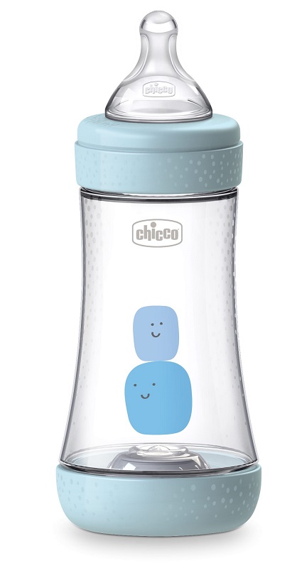 CHICCO BIBERON PERFECT 5 BOY 240 ML IN SILICONE 2 FORI - Farmacia Dott. Pasquale Russo