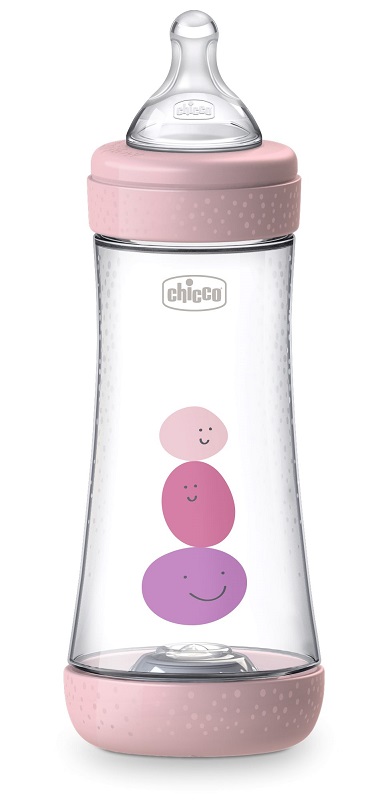 CHICCO BIBERON PERFECT 5 GIRL 300 ML IN SILICONE 3 FORI - Farmacia Dott. Pasquale Russo