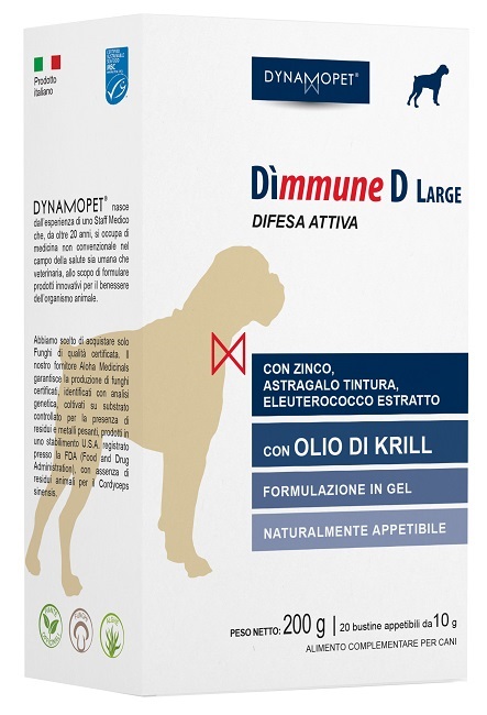 DIMMUNE D LARGE CANI 20 BUSTINE APPETIBILI DA 10 G - Farmacia Dott. Pasquale Russo