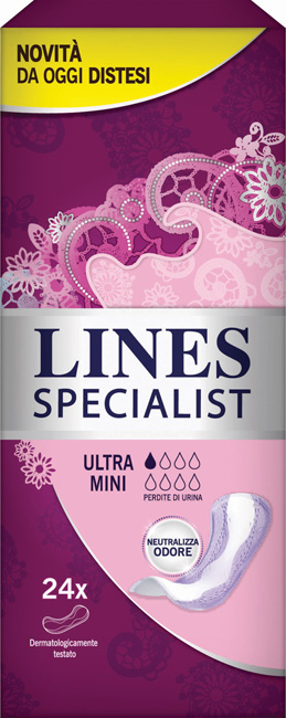PANNOLONE SAGOMATO LINES SPECIALIST ULTRAMINI 24 PEZZI FARMA - Farmacia Dott. Pasquale Russo
