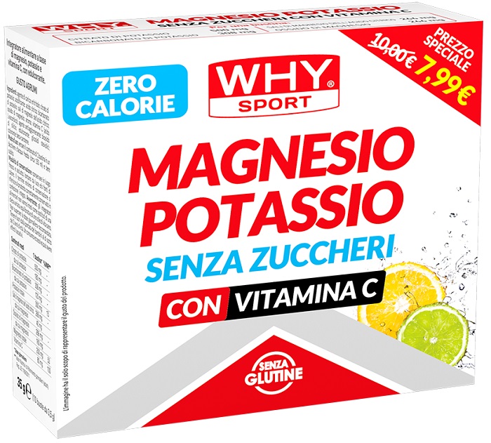 WHYSPORT MAGNESIO POTASSIO SENZA ZUCCHERI 10 BUSTINE AGRUMI - Farmacia Dott. Pasquale Russo