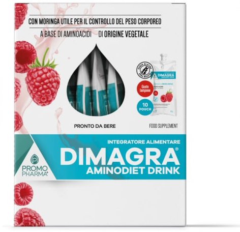 DIMAGRA AMINODIET DRINK LAMPONE 10 POUCH DA 80 G - Farmacia Dott. Pasquale Russo