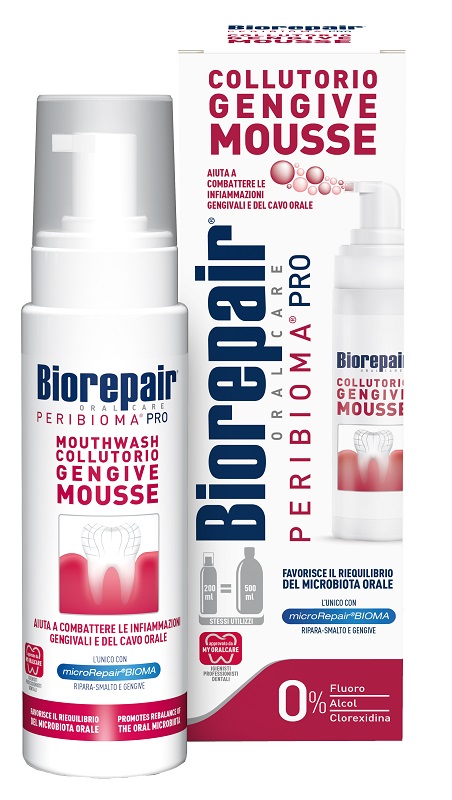 BIOREPAIR ORAL CARE PERIBIOMA PRO COLLUTORIO GENGIVE MOUSSE 200 ML - Farmacia Dott. Pasquale Russo