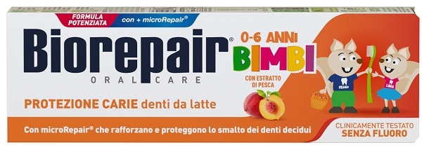 BIOREPAIR ORAL CARE KIDS 0-6 ANNI DENTI DA LATTE DENTIFRICIO CON ESTRATTO DI PESCA 50 ML - Farmacia Dott. Pasquale Russo