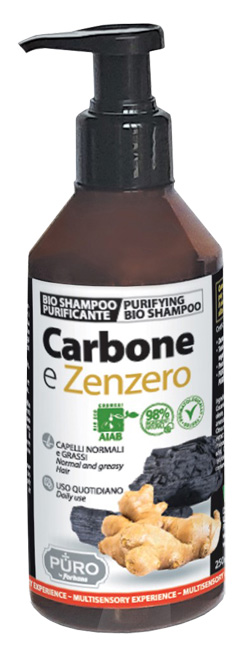 PURO BIO SHAMPOO CARBONE E ZENZERO 250 ML - Farmacia Dott. Pasquale Russo