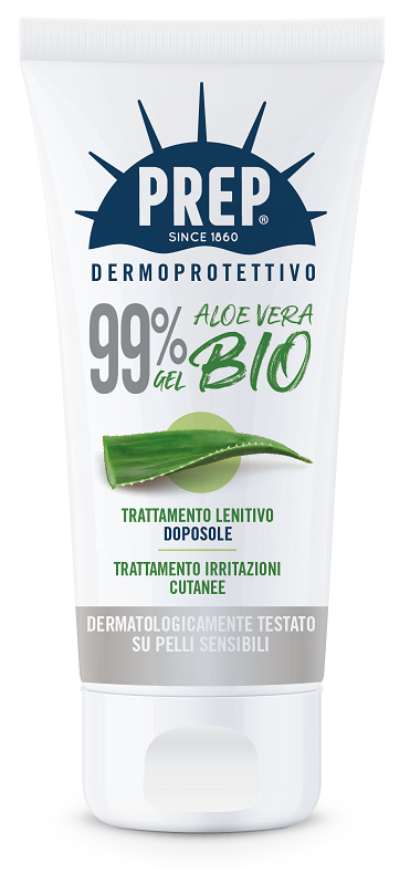 PREP DERMOPROTETTIVO 99% GEL ALOE VERA BIO TRATTAMENTO LENITIVO DOPOSOLE IRRITAZIONI CUTANEE 150 ML - Farmacia Dott. Pasquale Russo