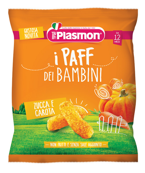 PLASMON DRY SNACK PAFF ZUCCA CAROTE 15 G - Farmacia Dott. Pasquale Russo