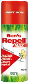 BEN'S REPELLENTE BIOCIDA 50% 100 ML - Farmacia Dott. Pasquale Russo