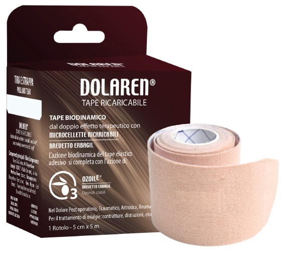 DOLAREN TAPE RICARICABILE CEROTTO TERAPEUTICO BEIGE CM 5X5 M IN ROTOLO - Farmacia Dott. Pasquale Russo