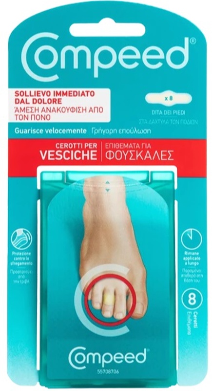 COMPEED CEROTTI PER VESCICHE DITA PIEDI 8 PEZZI CARTON - Farmacia Dott. Pasquale Russo