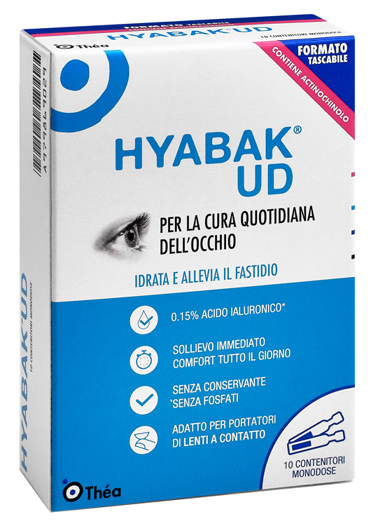 HYABAK UD SOSTITUTO LACRIMALE 10 MONODOSI 4 G - Farmacia Dott. Pasquale Russo