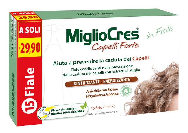 MIGLIOCRES FORTE 15 FIALE TRATTAMENTO DERMOCOSMETICO - Farmacia Dott. Pasquale Russo