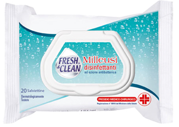 DISINFETTANTE FRESH&CLEAN SALVIETTINE 20 PEZZI - Farmacia Dott. Pasquale Russo