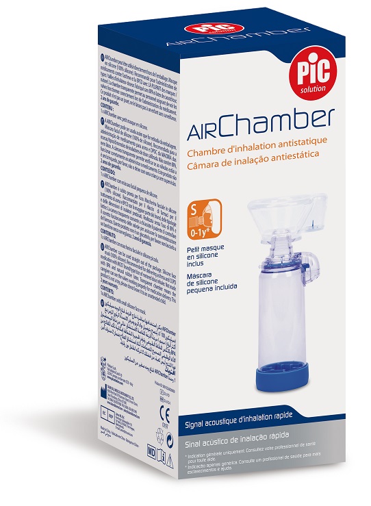 CAMERA INALAZIONE ANTISTATICA PIC SOLUTION AIR CHAMBER MASCHERINA FACCIALE IN SILICONE PICCOLA S 0-1 ANNO - Farmacia Dott. Pasquale Russo