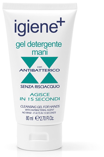 IGIENE+ GEL DETERGENTE MANI ANTIBATTERICO SENZA RISCIACQUO 80 ML - Farmacia Dott. Pasquale Russo