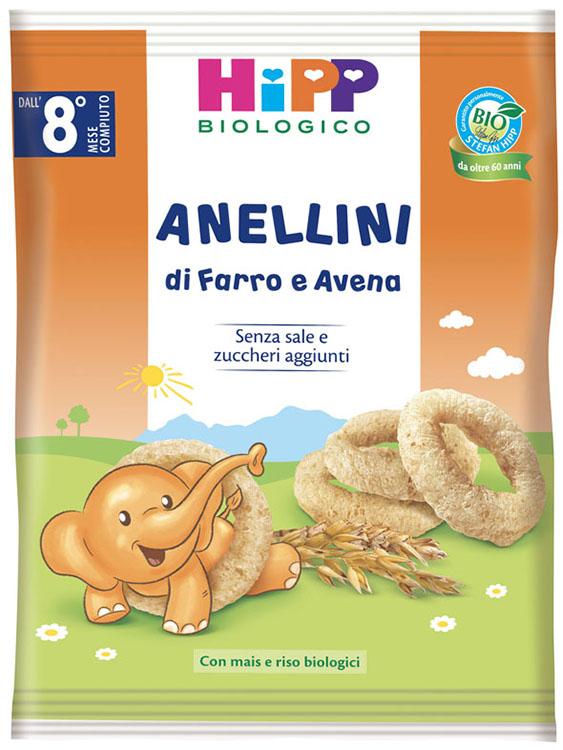 HIPP BIO ANELLINI FARRO AVENA 30 G - Farmacia Dott. Pasquale Russo