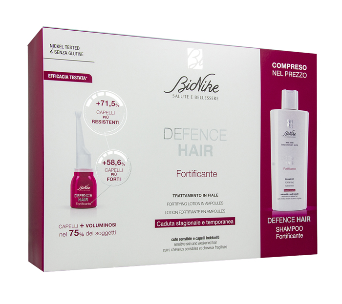 DEFENCE HAIR BIPACK RIDENSIFICANTE 21 FIALE 6 ML + SHAMPOO 200 ML - Farmacia Dott. Pasquale Russo