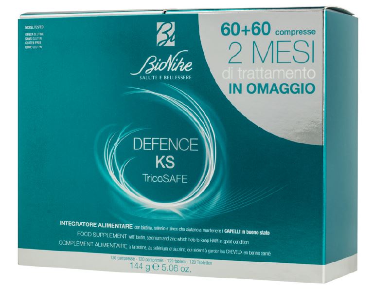 DEFENCE KS TRICOSAFE BIPACK 60 COMPRESSE + 60 COMPRESSE - Farmacia Dott. Pasquale Russo