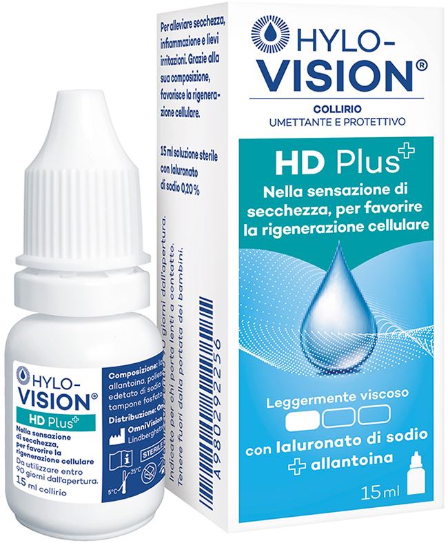 HYLOVISION HD PLUS COLLIRIO UMETTANTE E PROTETTIVO 15 ML - Farmacia Dott. Pasquale Russo