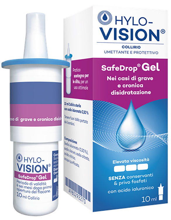 HYLOVISION SAFE DROP GEL 0,3% COLLIRIO UMETTANTE E PROTETTIVO 10 ML - Farmacia Dott. Pasquale Russo