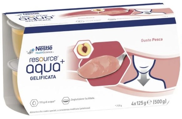 RESOURCE AQUA ACQUA GELIFICATA+PEACH CUP 6 4X125 G - Farmacia Dott. Pasquale Russo