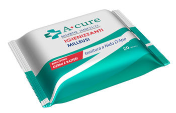 SALVIETTINA IGIENIZZANTE MILLEUSI A+CURE 20 PEZZI - Farmacia Dott. Pasquale Russo