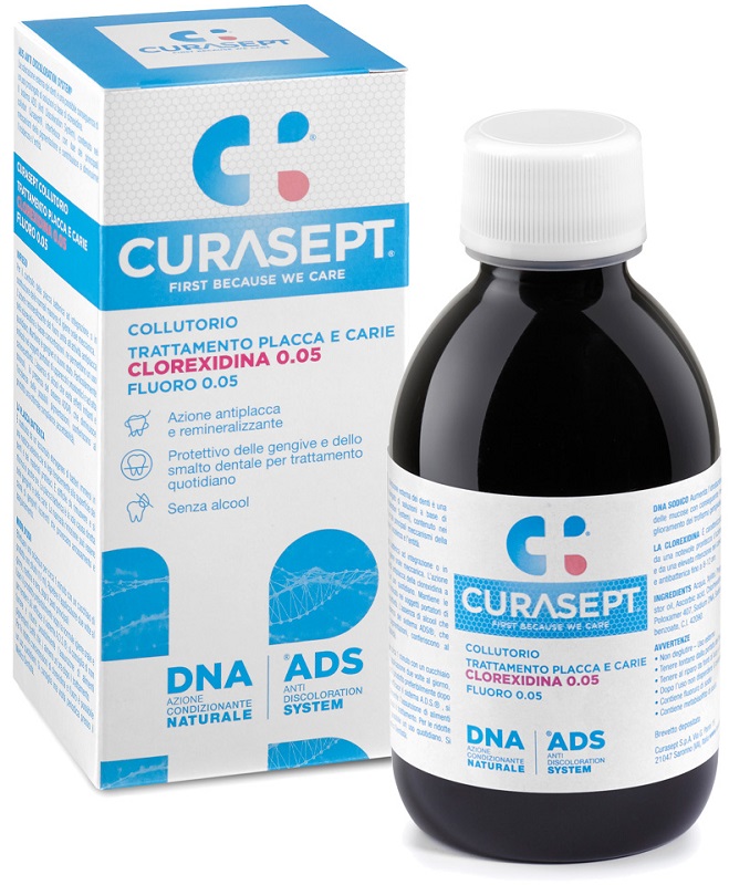 CURASEPT COLLUTORIO 0,05 ADS + DNA 200 ML - Farmacia Dott. Pasquale Russo