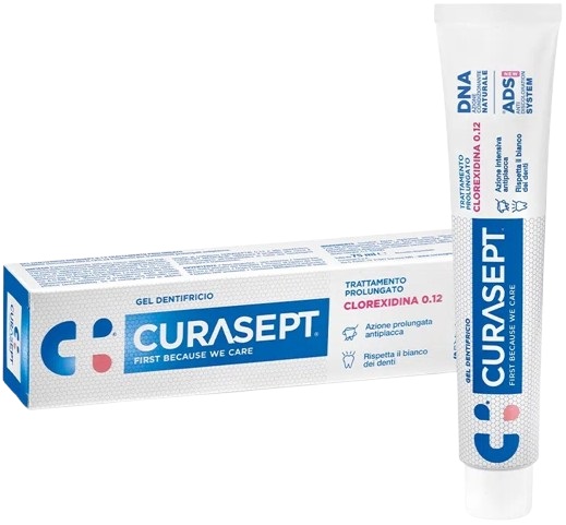 CURASEPT DENTIFRICIO 0,12 75 ML ADS+DNA - Farmacia Dott. Pasquale Russo