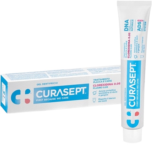 CURASEPT DENTIFRICIO 0,05 75 ML ADS+DNA - Farmacia Dott. Pasquale Russo