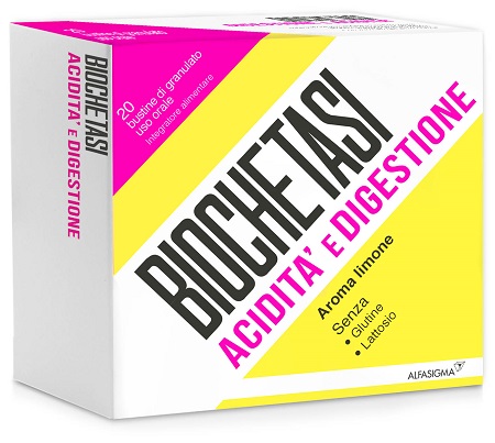 BIOCHETASI ACIDITA' E DIGESTIONE 20 BUSTE GRANULATO AROMA LIMONE - Farmacia Dott. Pasquale Russo