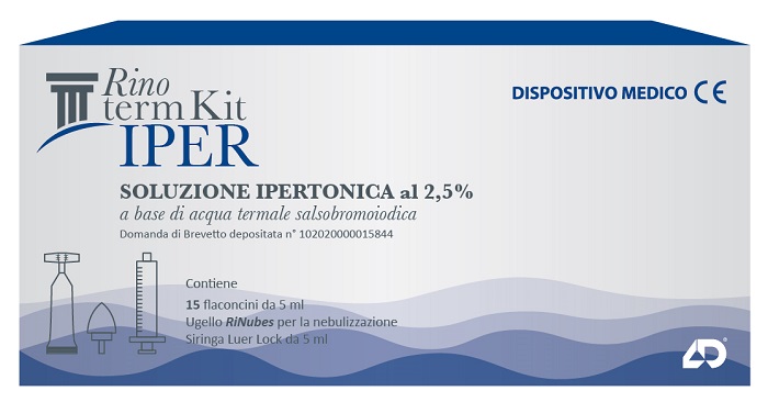 RINOTERM KIT IPER 15 FLACONCINI DA 5 ML + UGELLO RINUBES PER NEBULIZZAZIONE + SIRINGA LUER LOCK DA 5 ML - Farmacia Dott. Pasquale Russo