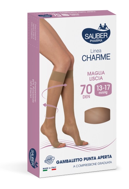 SAUBER GAMBALETTO OPEN TOE 70 DENARI MAGLIA LISCIA NEUTRO BEIGE TAGLIA 4 - Farmacia Dott. Pasquale Russo