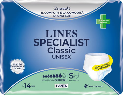 PANNOLONE A MUTANDA LINES SPECIALIST CLASSIC PANTS SUPER S 14 PEZZI - Farmacia Dott. Pasquale Russo