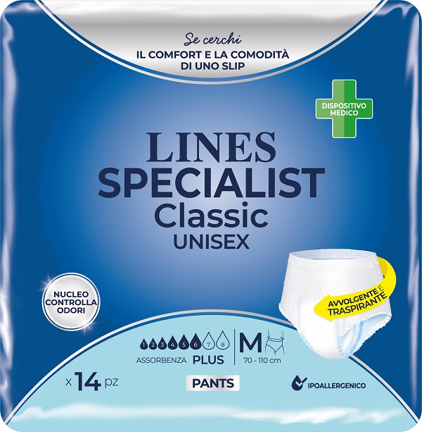 LINES SPECIALIST CLASSIC PANTS PLUS M 14 PEZZI - Farmacia Dott. Pasquale Russo