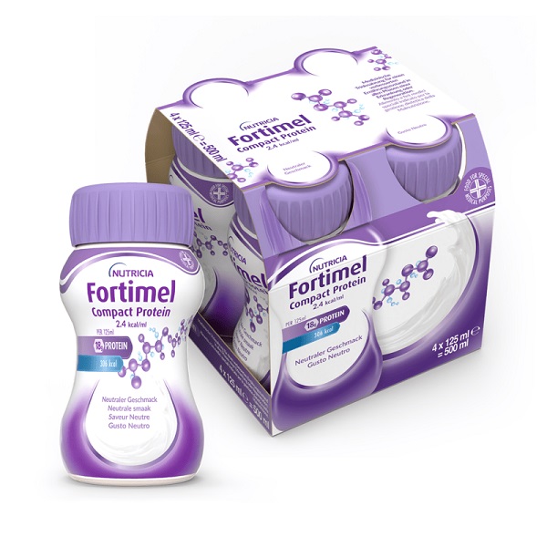 NUTRICIA FORTIMEL COMPACT PROTEIN GUSTO NEUTRO 4 BOTTIGLIE DA 125 ML - Farmacia Dott. Pasquale Russo