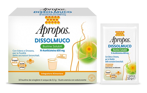 APROPOS DISSOLMUCO 10 BUSTINE SOLUBILI - Farmacia Dott. Pasquale Russo