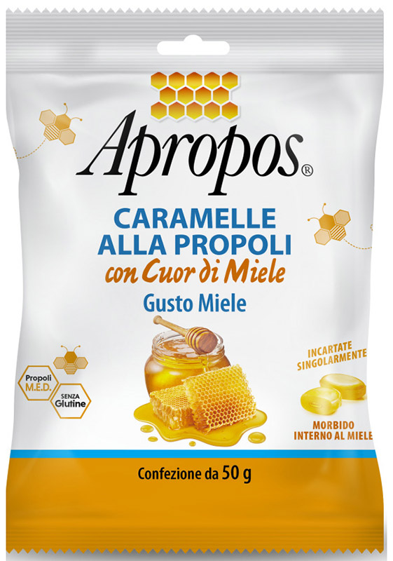 APROPOS CARAMELLE DURE MIELE CUOR DI MIELE 50 G - Farmacia Dott. Pasquale Russo