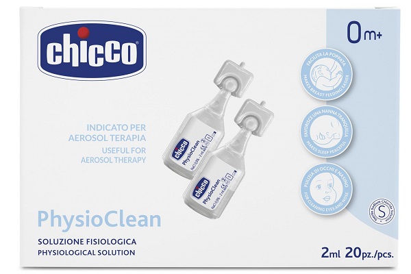 SOLUZIONE FISIOLOGICA PER AEROSOL CHICCO PHYSIOCLEAN 20 X 2 ML - Farmacia Dott. Pasquale Russo