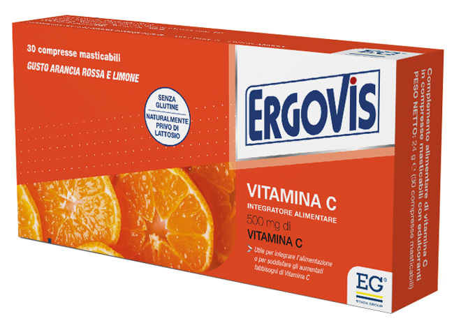 ERGOVIS VITAMINA C 500MG 30 COMPRESSE MASTICABILI - Farmacia Dott. Pasquale Russo